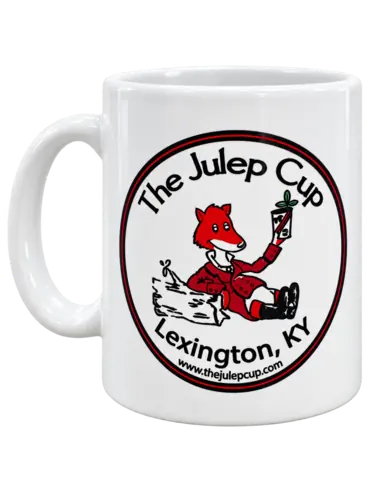 Decorated handled mug