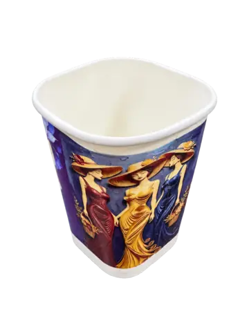 Decorated shaped irregular container