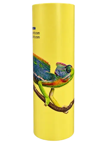 Decorated yellow tube