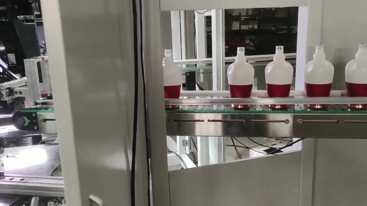 Spindle-shaped containers moving through real US2-8M production