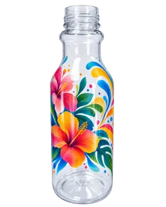 B15 decorated plastic bottle sample
