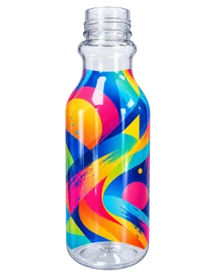 B15 decorated plastic bottle sample