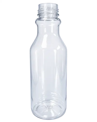 Blank cylindrical plastic bottle