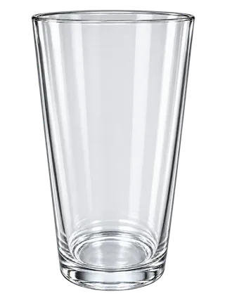 C15 unprinted tapered glass cup