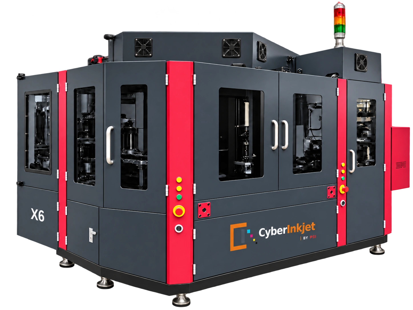 X6 single-pass rotary inkjet printer for glass