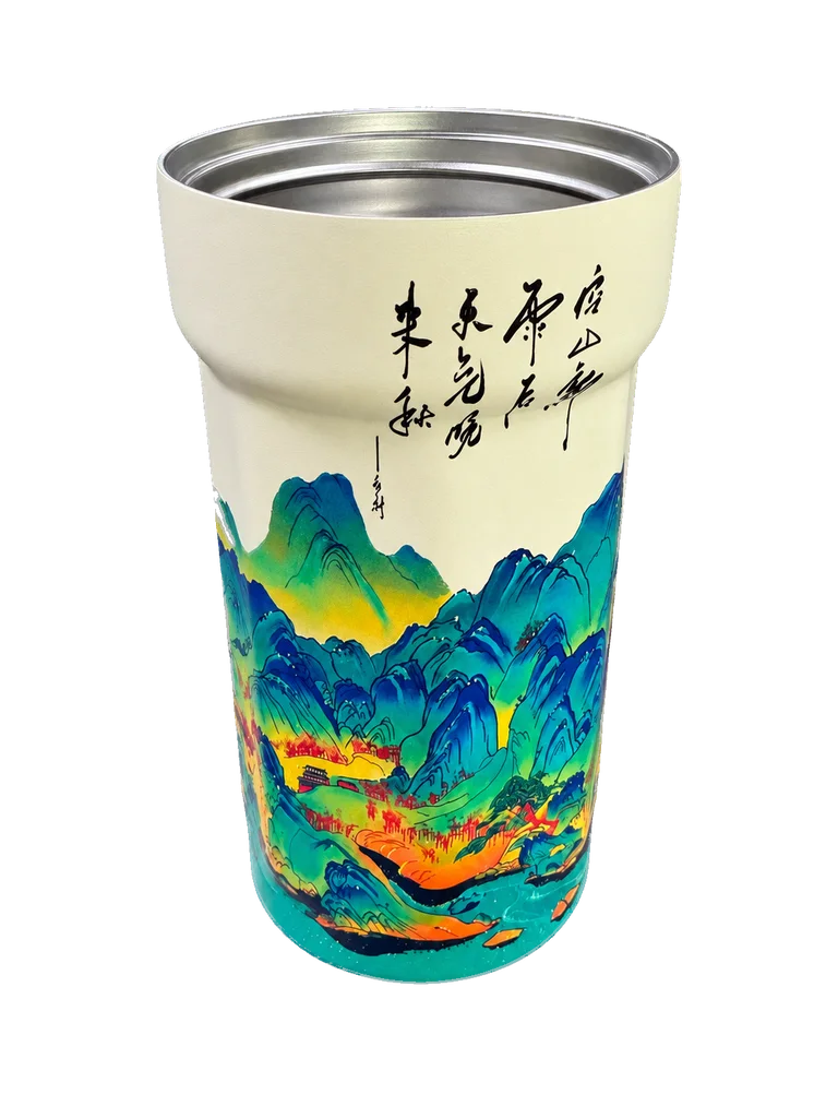 Faceted printed tumbler